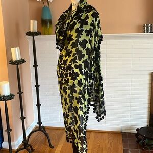Diane Von Furstenberg Pom Pom Wrap/Scarf